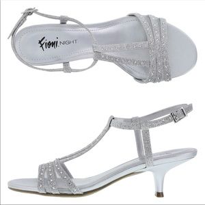 Formal Art Deco sparkle low heel shoes